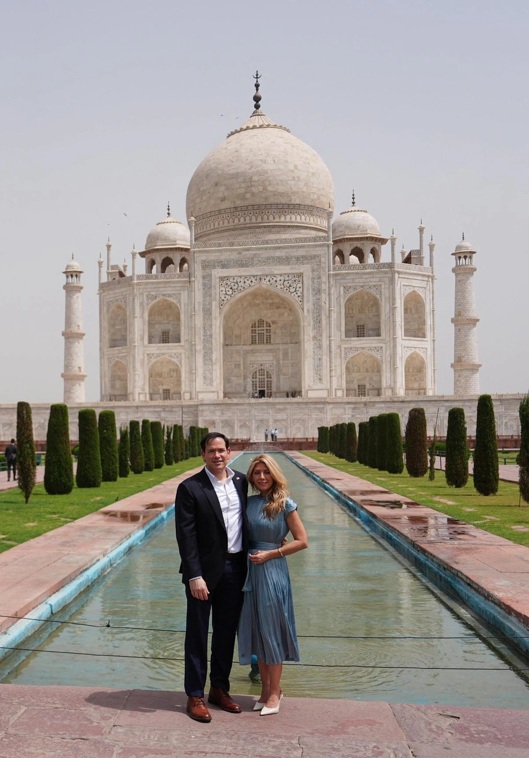 US Secretary of State Marco Rubio and Wife Jeanette Visit the Iconic Taj Mahal