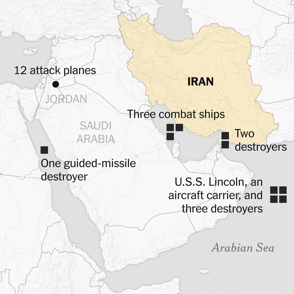 US-Iran Tensions Rise as West Asia Bases Come Into Focus