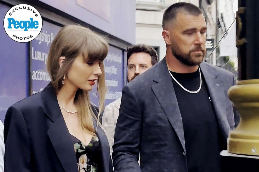 Taylor Swift and Travis Kelce Step Out in London in Coordinating Blazers