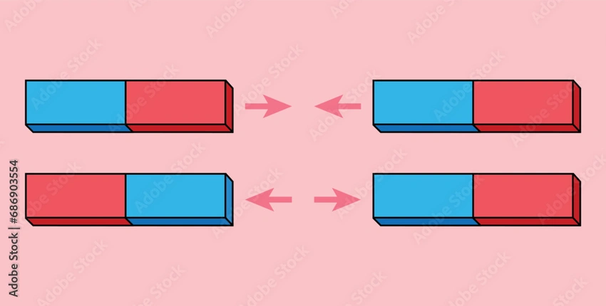 Opposites attract magnets
