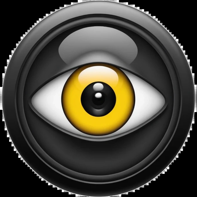 Social media surveillance eye emoji