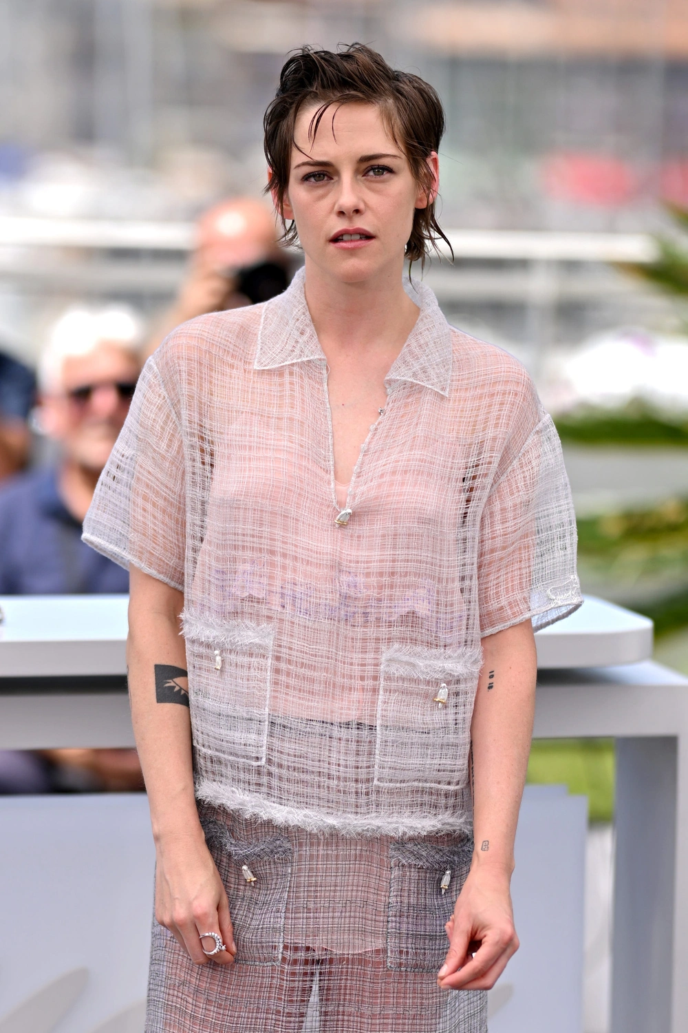 Kristen Stewart Stuns in Sheer Chanel With Vintage Nike Kicks at Cannes