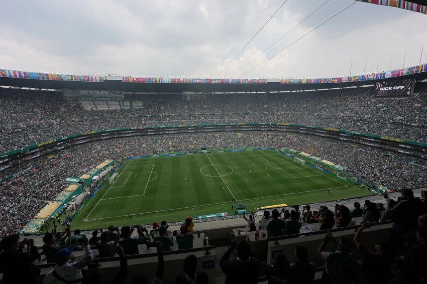 Storm Rocks Azteca! ⚡️ Fans Shelter Before Mexico vs. England Match