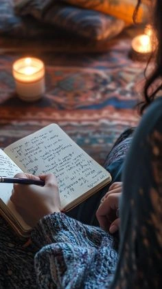 guided meditation cozy, journaling aesthetic self-care