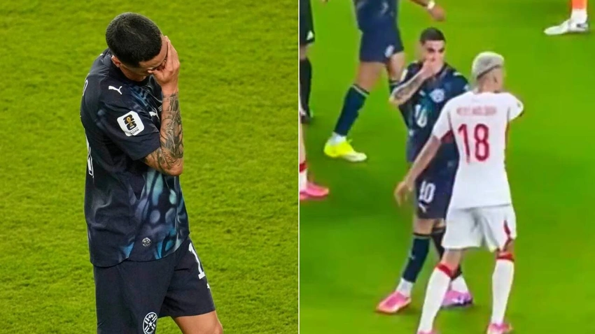 World Cup Shocker! Almiron First Red Card for Covering Mouth