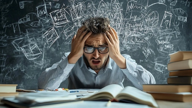frustrated person learning new skill