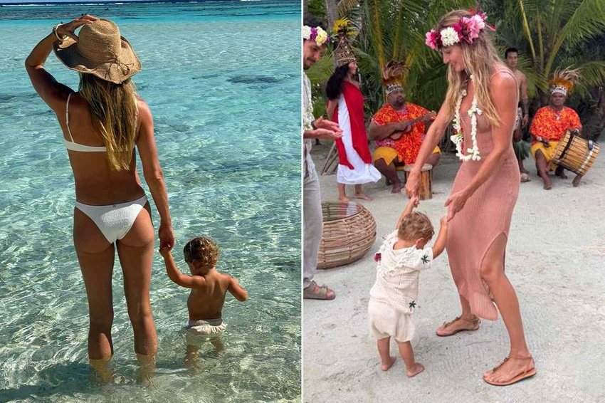 Gisele Bündchen Shares Rare, Joyful Tahiti Vacation Photos!