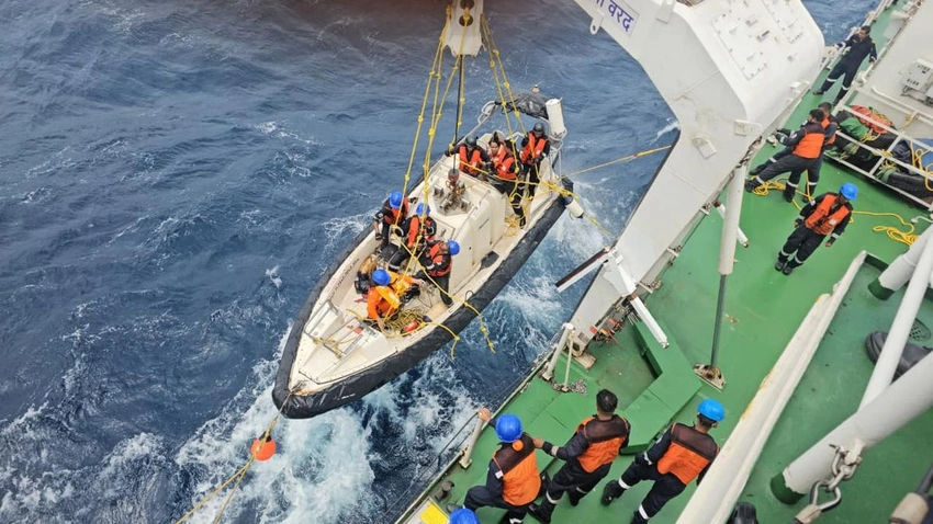 Bay of Bengal Rescue: 2 Sailors Saved, Search Continues for 22 After Ship Sinks