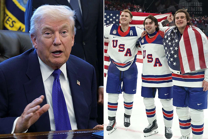 Trump Taunts Women’s Hockey as Men Win Olympic Gold