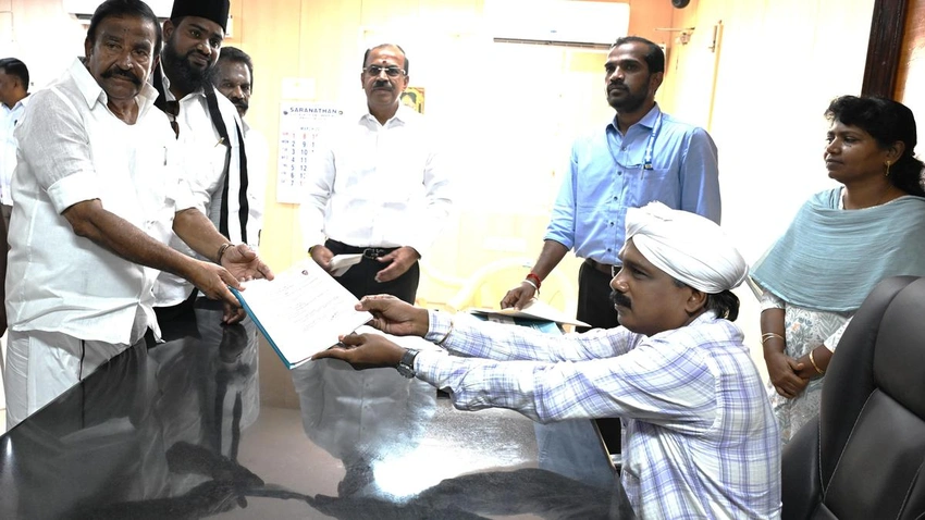 DMK’s K.N. Nehru files nomination on day one in Tiruchi West