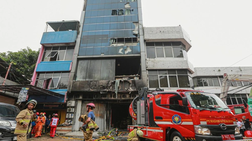 Twenty killed as Jakarta seven-story office fire erupts after battery blast