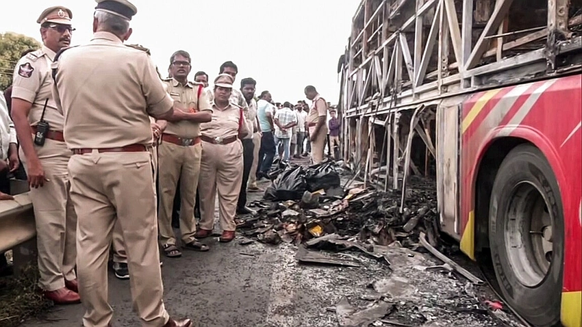 Bike skid, bus fire: Key clues in Kurnool tragedy that killed 20