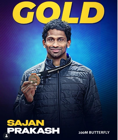 Sajan Prakash Tops 200m Butterfly Podium, Advait Page Finishes Third