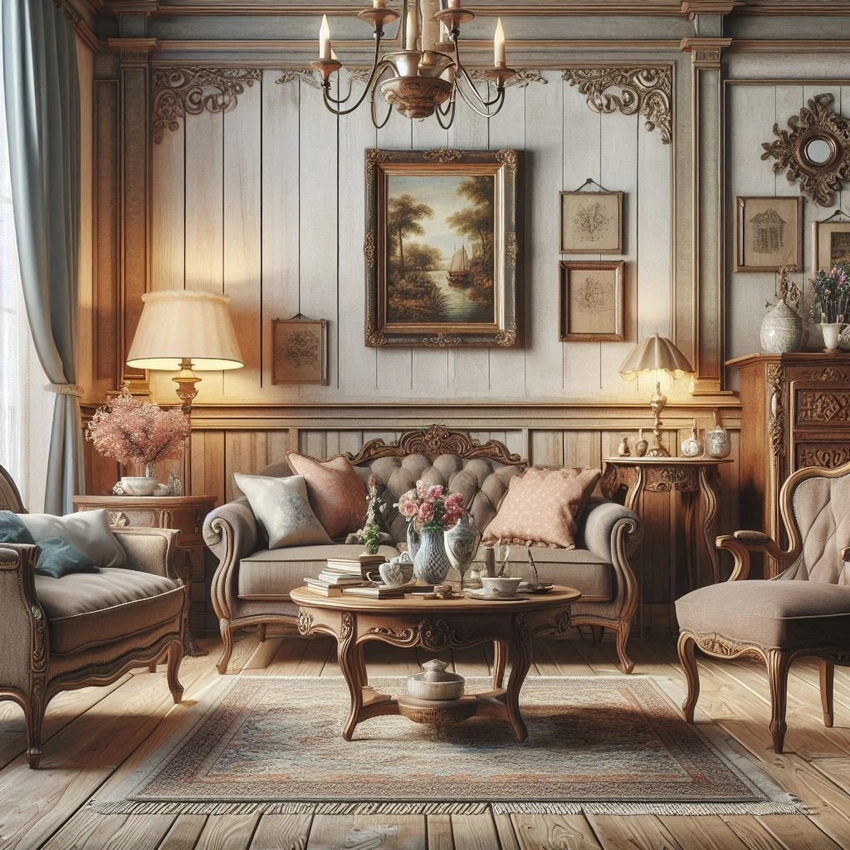 Stylish vintage living room
Cover image search term: Pexels photo of a person examining a vintage dresser at an estate sale