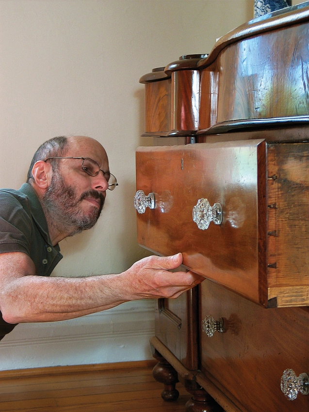 Vintage furniture drawer inspection