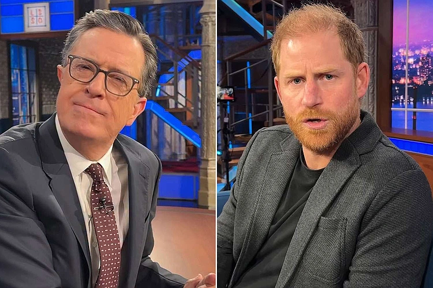 Prince Harry Delivers Trump Joke in Surprise Late Show Appearance