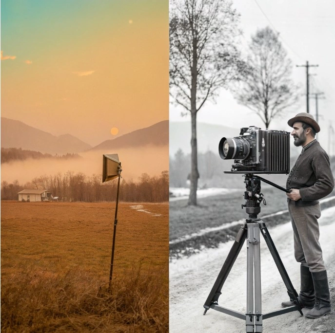Autochrome Process vs Modern Color Using Medium Format Cameras