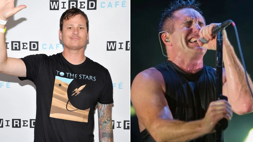 Tom DeLonge Flashes Trent Reznor a 'Dead Alien' Photo at Rubin's Wedding