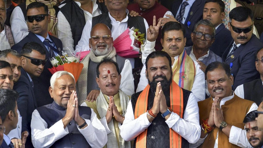 Bihar Assembly Day One: JD(U) MLA Flubs Oath as NDA Nears Huge Win