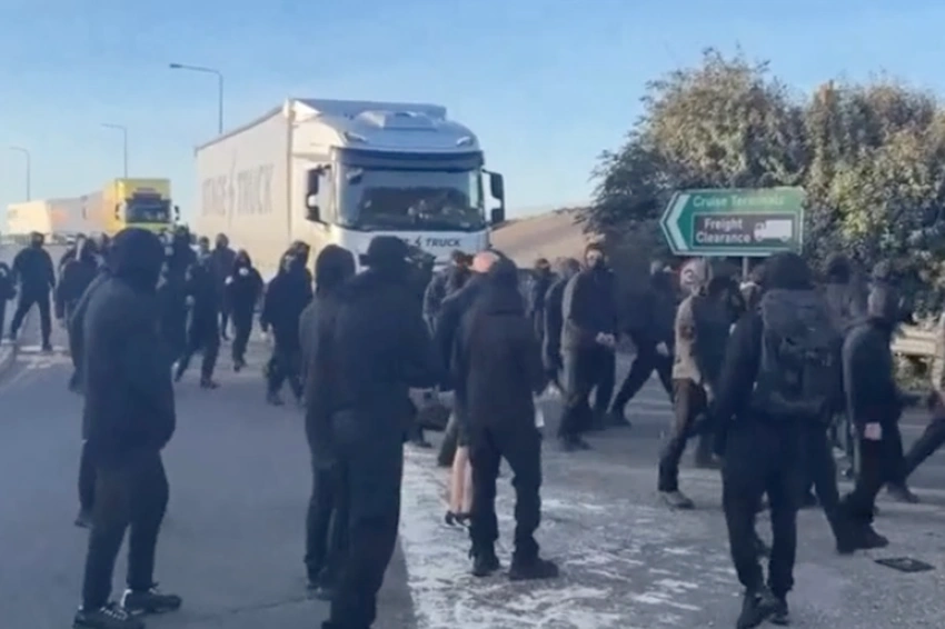Masked Protesters Block Port of Dover, Creating Major Chaos