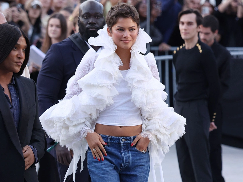 Zendaya Dazzles Paris Fashion Week in Romantic Louis Vuitton Ruffles!