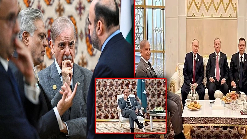 Shehbaz Sharif gatecrashes Putin-Erdogan meeting in Turkmenistan