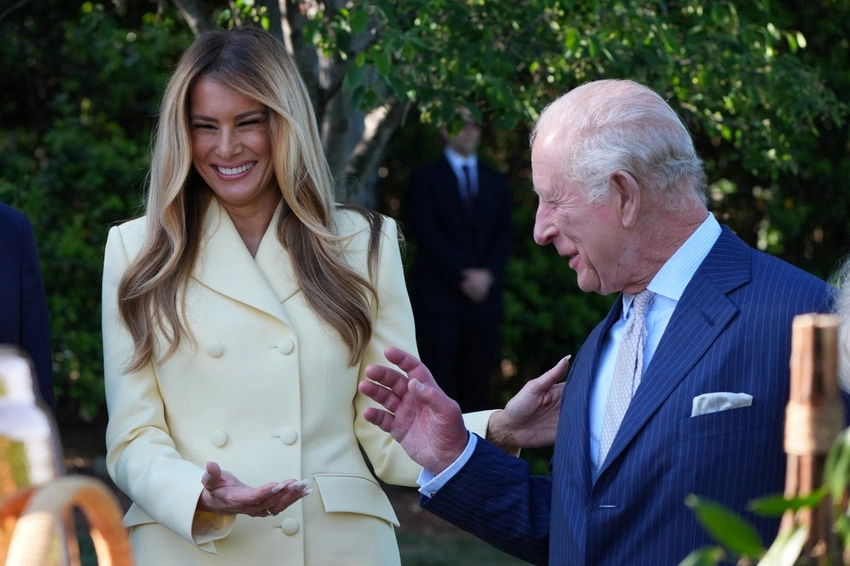 Melania, King Charles Laugh Over Honey at White House Beehive Visit