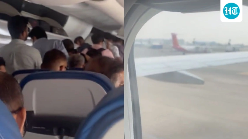 Viral Video: Passengers Stand on Moving Air India Express Plane!