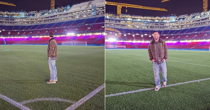 Messi photobombs couple on Barcelona date night, sparks Camp Nou talk