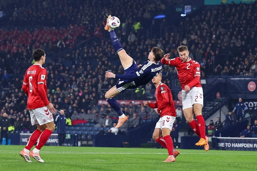 McTominay's overhead kick fuels Scotland's World Cup push