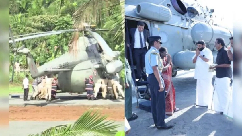 President Murmu’s Kerala visit: chopper wheels sink into landing pad