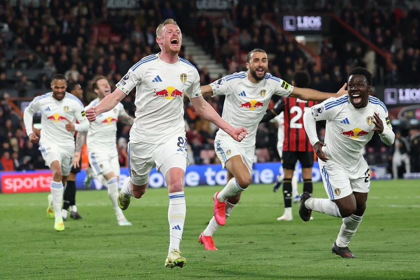 Leeds snatch late equaliser at Bournemouth to edge closer to safety