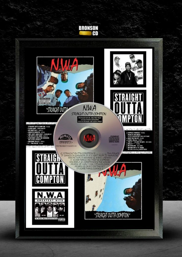 Vintage N.W.A album cover aesthetic