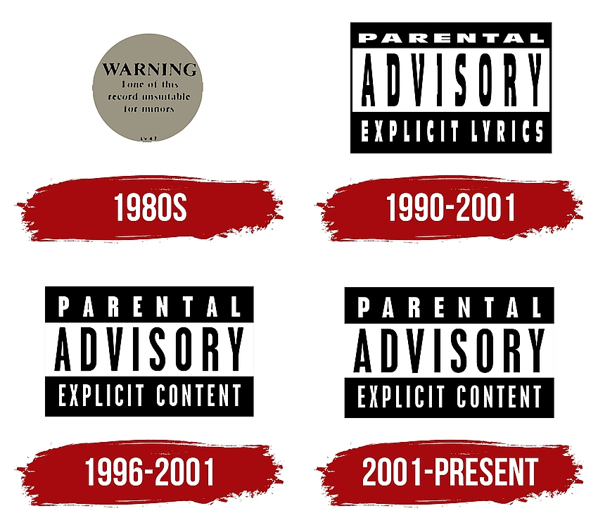 Parental Advisory Explicit Content sticker 1980s