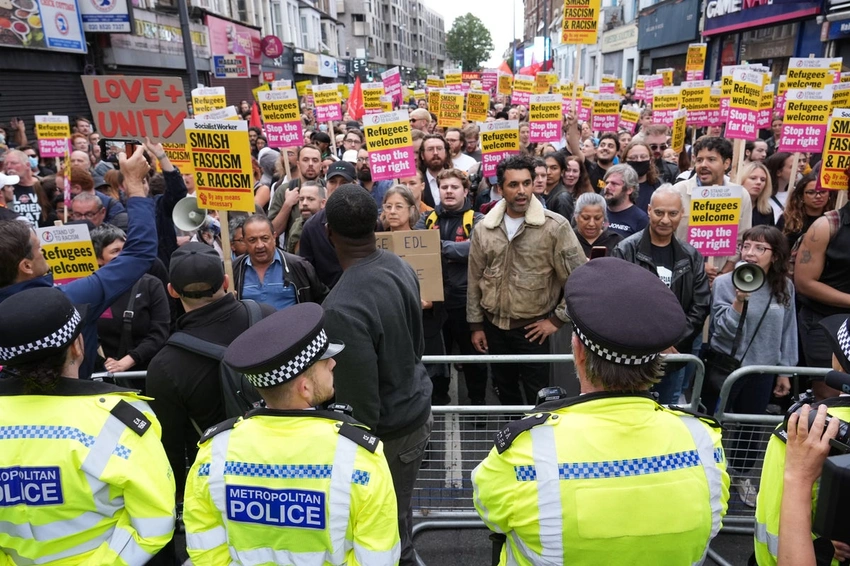 Tens of thousands march in London against the far right in historic multicultural rally