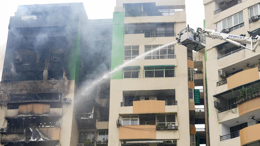 Ghaziabad High-Rise Fire: 10-12 Flats Gutted, Residents Rescued