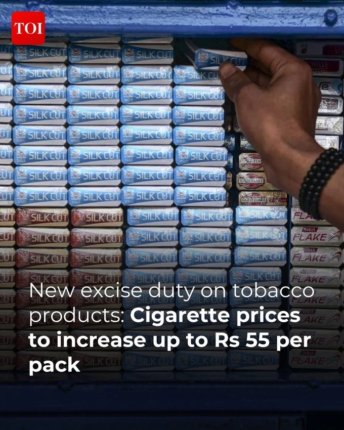 Cigarette prices jump up to ₹55 per pack after excise duty hike