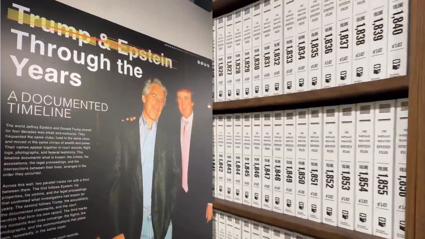 New York Pop-Up Showcases 3.5 Million Epstein Files in Bound Volumes