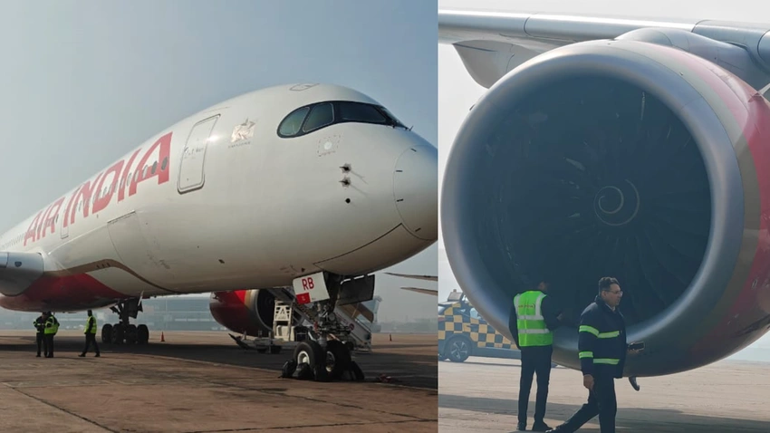 Air India AI101 Returns to Delhi After Iranian Airspace Closure, Engine Damaged by Container