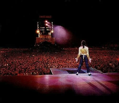 Michael Jackson world tour stage crowd diverse
