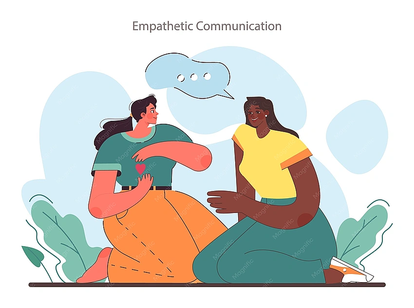 Therapeutic conversation, empathetic listener, deep connection