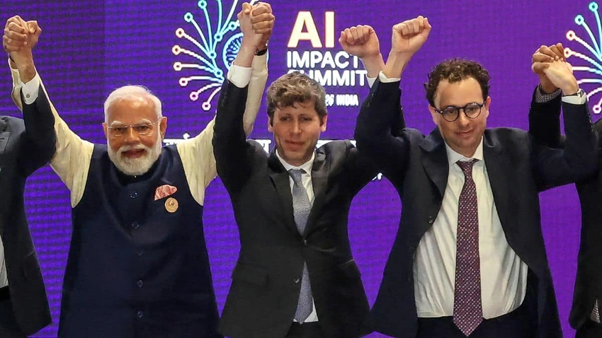 Altman-Amodei awkward fist-pump moment steals India AI Summit spotlight