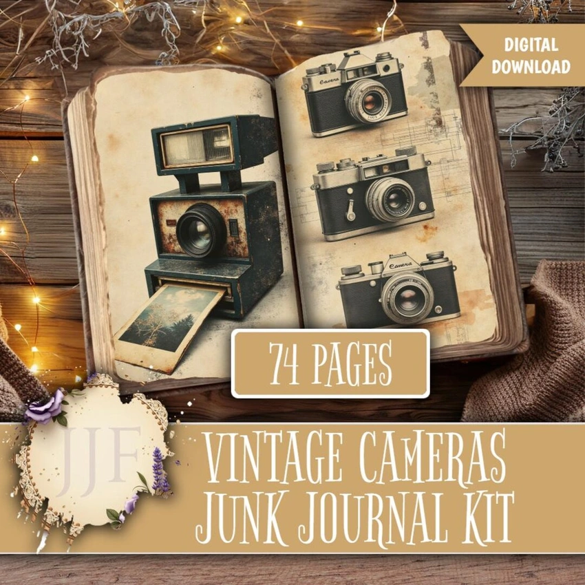 'messy junk journal aesthetic, blurry analog photo, vintage film camera'