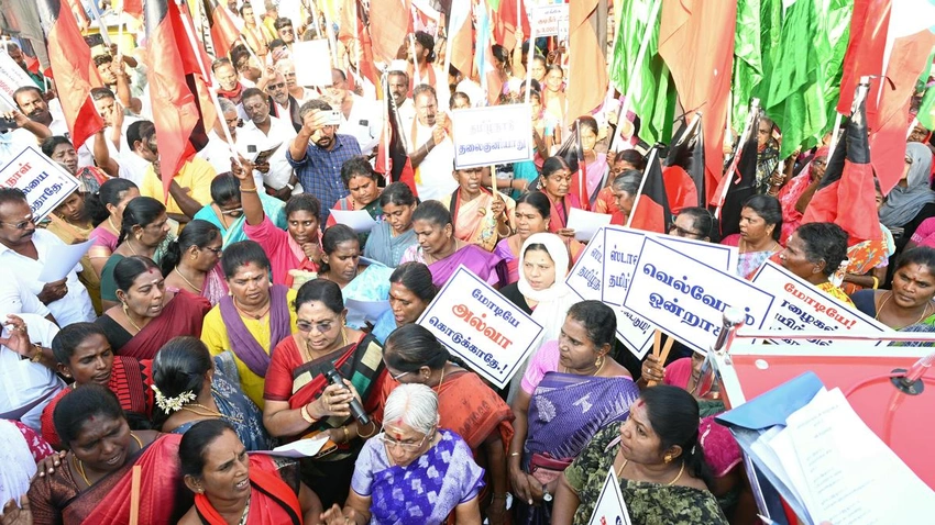 DMK, Allies Rally in Tiruchirappalli Over Budget Shortfall
