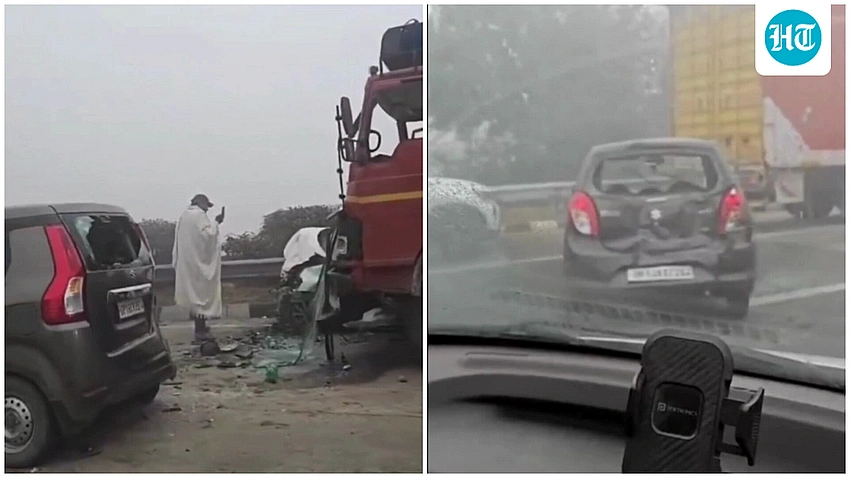 Fog Triggers 15-Vehicle Pile-Up on EPE; Noida Slashes Speed Limits