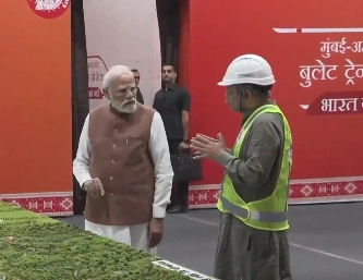 PM Modi Inspects Progress of Surat’s Upcoming Bullet Train Station in Gujarat