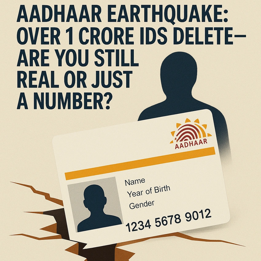 Aadhaar Earthquake: Over 1 Crore IDs Deleted—Are You Still Real or Just a Number?