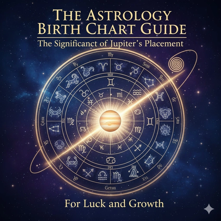 Astrology birth chart Jupiter symbol