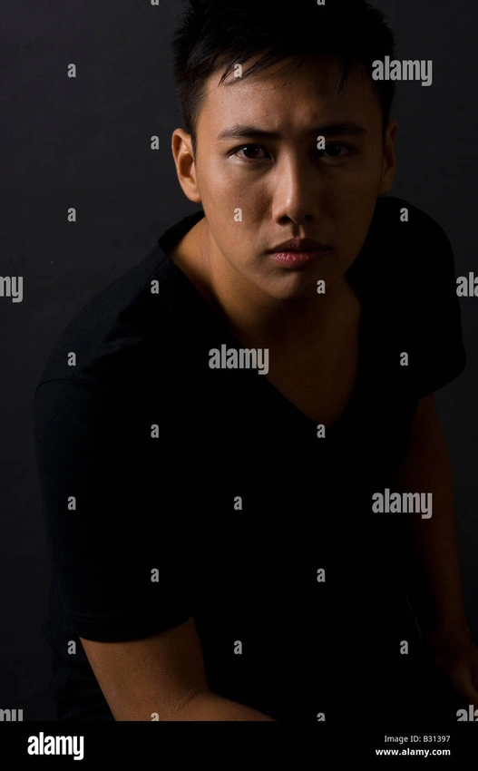 moody person, intense stare, person retreating