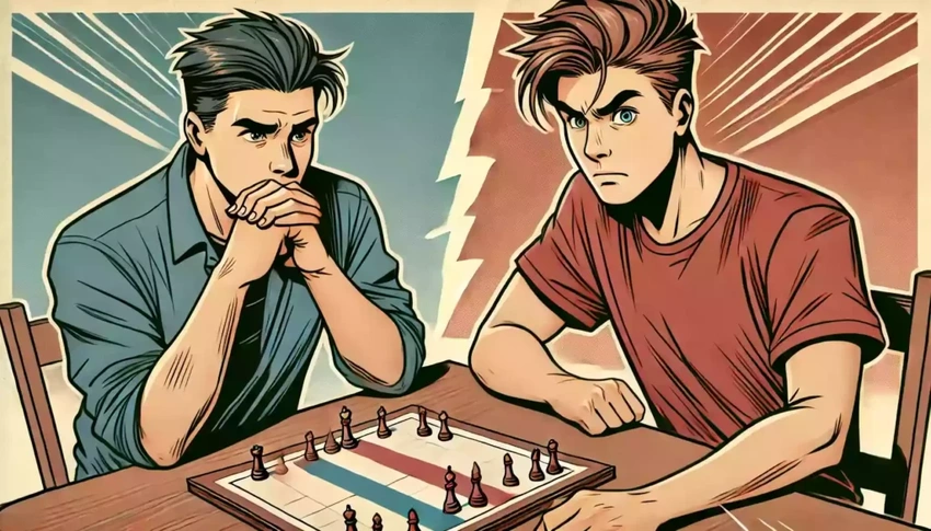 competitive friends, subtle shade, dramatic reaction